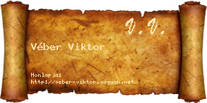 Véber Viktor névjegykártya